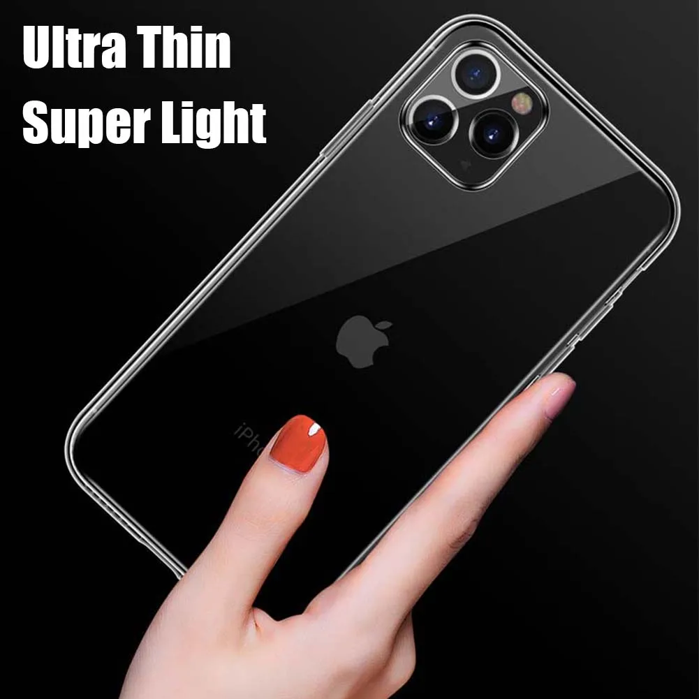 Прозрачный мягкий чехол из ТПУ для iPhone 11 Pro Max ультратонкий прозрачный