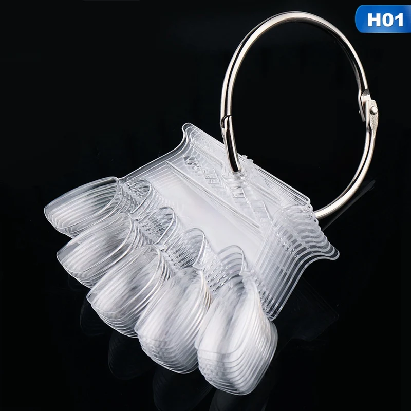 Корона 50 типсов для ногтевого дизайна искусственные ногти цветная палитра