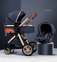 multi functional baby stroller 3 in1portable baby carriagefold pramhigh landscape strollerfor newborn baby trolley car seat