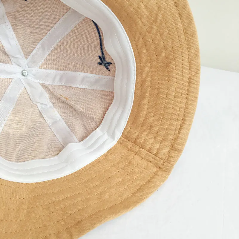 

2020 Cartoon Embroidery Bucket Hat Fisherman Hat Outdoor Travel Hat Sun Cap Hats for Children Boys and Girls 40