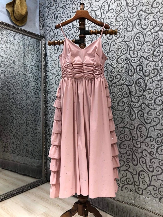 

2021 новая женская мода Горячие Стразы жатый пояс с открытыми плечами юбка на подтяжках однотонного цвета платье 517