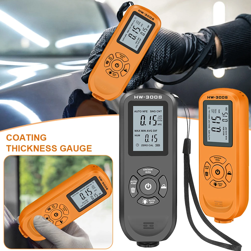 

Coating Thickness Gauge 0-2000um Battery Operated Car Painting Depth Meter Gauge Precise Film Thickness Tester Measuring Tool