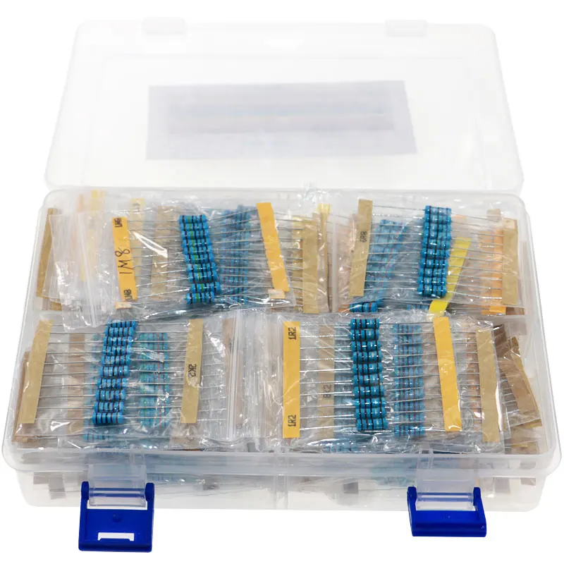 

860Pcs 86Values x 10Pcs 1% 1W Metal Film Resistor Assorted Kit set 0.1 ohm~ 10M ohm Capacitor Range box