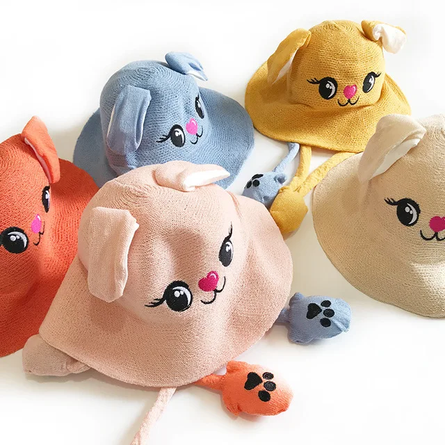 Милая шапка для маленьких девочек и мальчиков сезон весна-осень детская Панама с