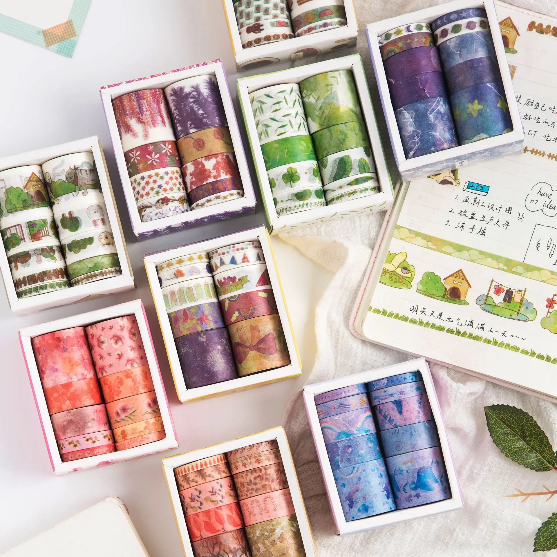 10 шт./лот девичье сердце Серия Цветочный милый бумажный маскирующий набор