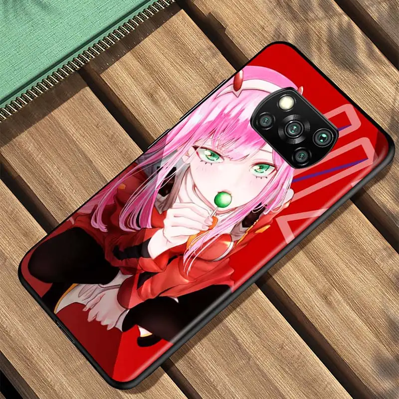 

Darling In The Franxx Cute For Xiaomi Redmi K30 K30S Mi 10T Lite Pro Poco X3 NFC X2 M3 M2 F2 Pro C3 F1 Soft Black Phone Case