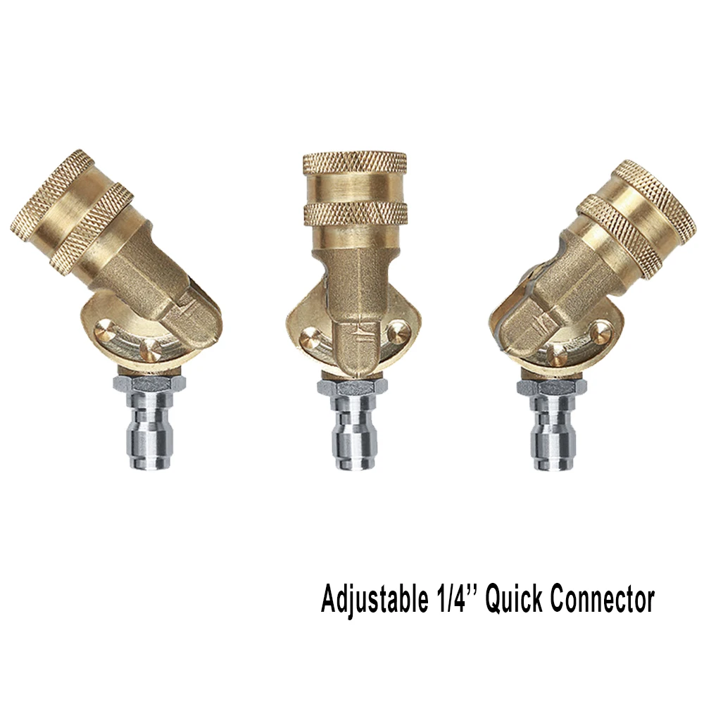 1/4 &quotбыстроразъемный Поворотный соединитель Регулируемый адаптер для автомойки