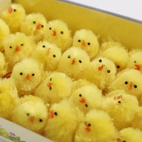 36pcs cute simulation mini easter chicks fuzzy fluffy yellow chicks easter decorations kids toys gifts spring home garden decor