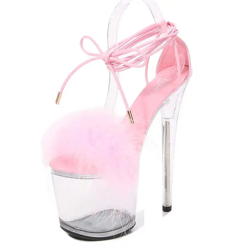 

Size show patent leather 20cm extra high heels thin heel sexy sky high super high sandals women's summer