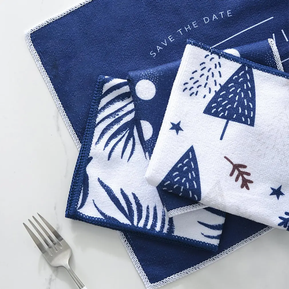 

Household Kitchen Absorbent Wipes Non-linting Non-greasy Dish Towels Household Cleaning Reusable Towels