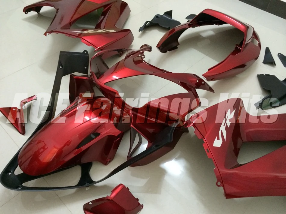 ABS Обтекатели комплект Подходит для HONDA VFR800 2002-2012 VFR 800 800RR 02 03 04 2005 2006 2007 2008 2009 2010 2011 2012 Пользовательские красный