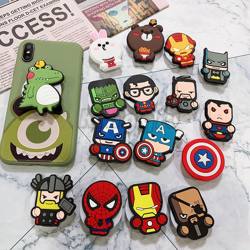 Универсальный держатель для телефона Marvel с мультяшным рисунком Samsung Xiaomi iphone 7