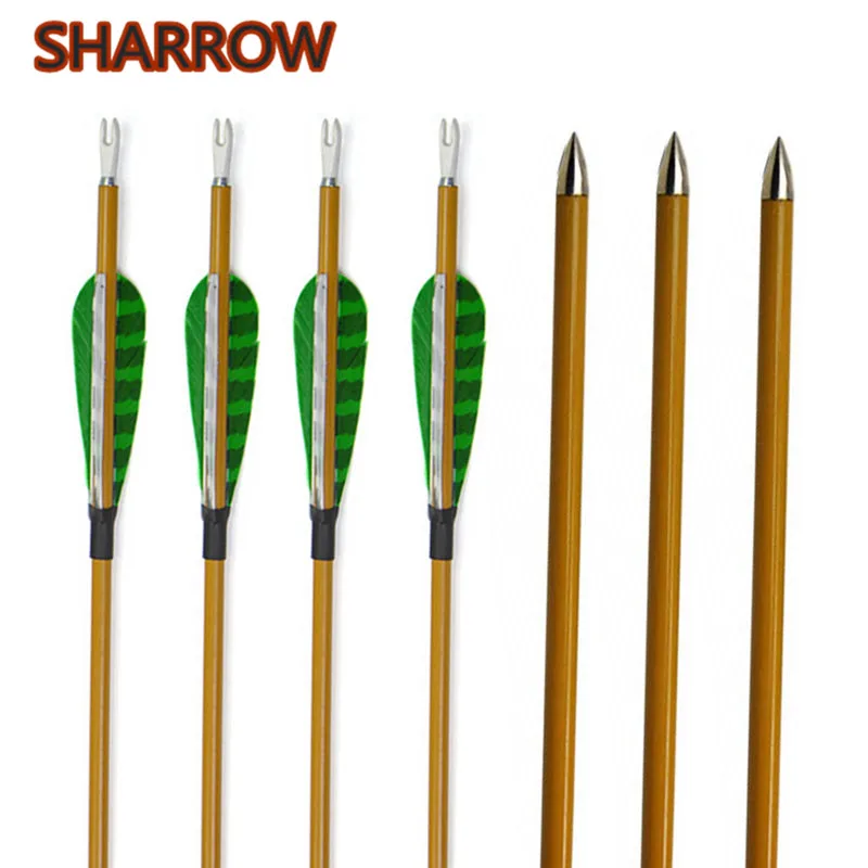 Карбоновые стрелы для стрельбы из лука карбоновые с натуральным пером