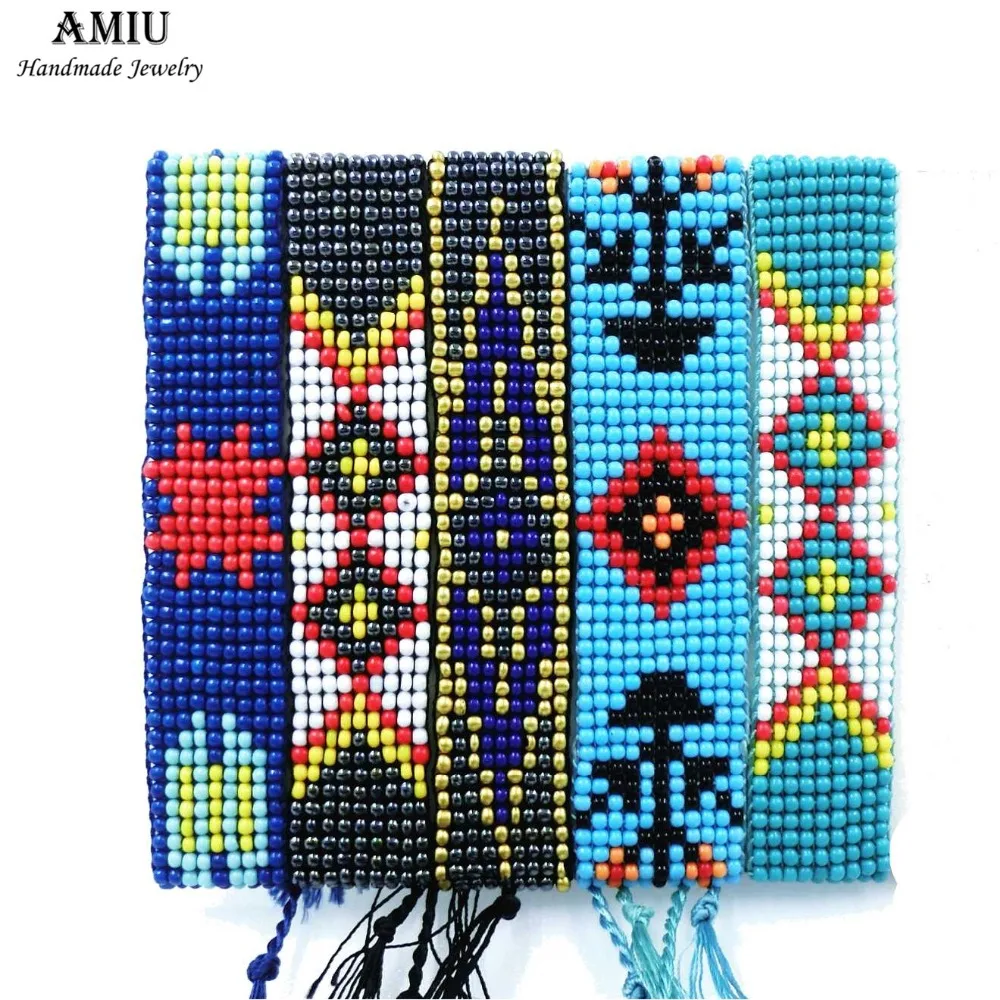 AMIU ручной браслет дружбы хиппи цветной бисер очарование Модные браслеты из