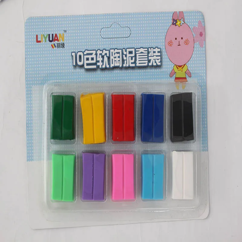 10 цветов в маленькой упаковке мягкая глина полимерная для выпечки ручная