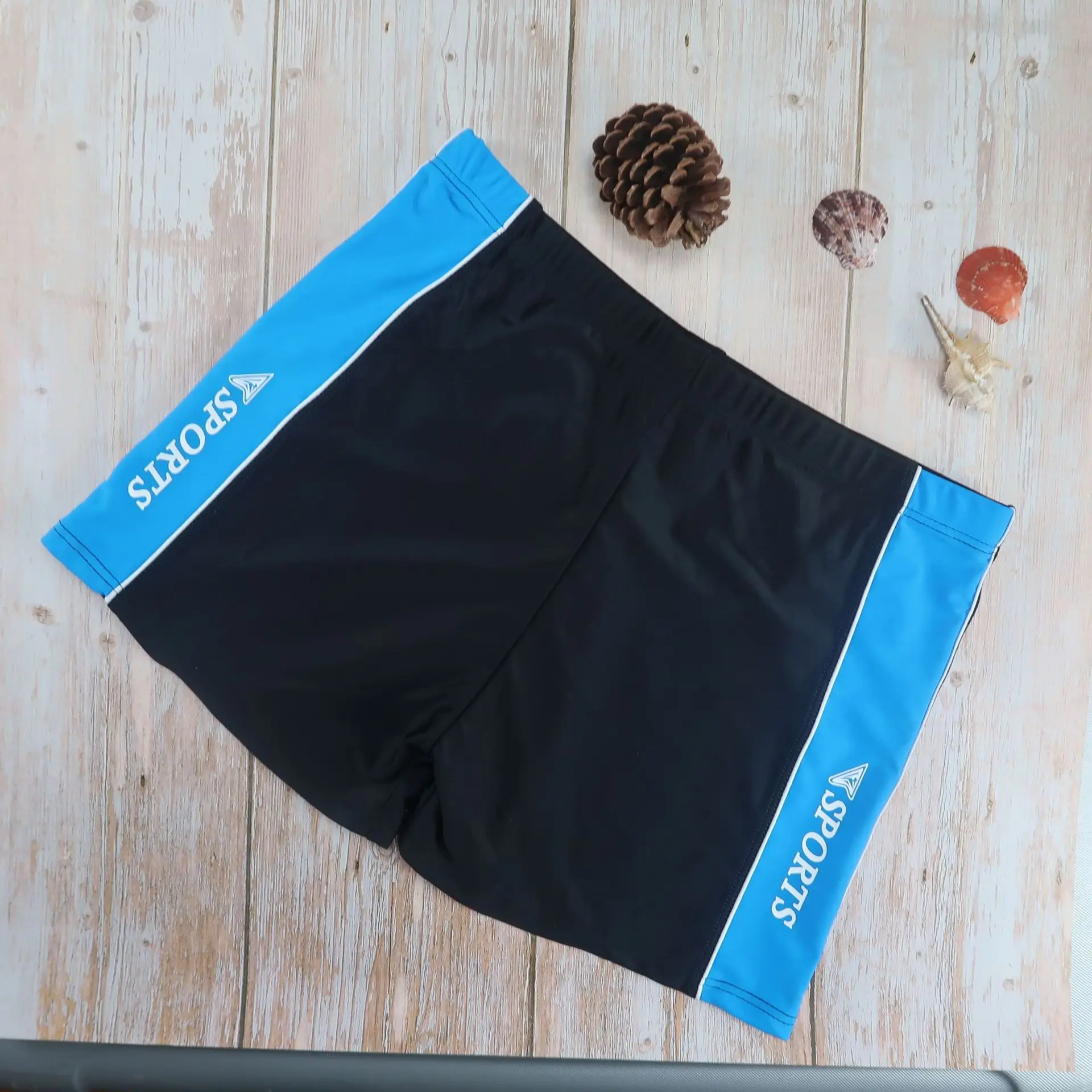 

Summer New Beach Loose Men's Swimwear Adult Quick Drying Swimming Shorts Men's Hot Spring Boxer Color Matching Swimming Trunks