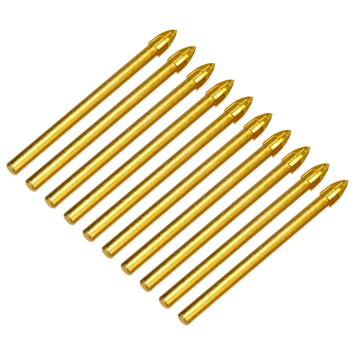 

Сверло из карбида вольфрама с перекрестной головкой, 6 мм, сверло из титановой керамики, плитки, стекла, мрамора с шестигранным хвостовиком 4,5 мм, 10 шт.