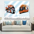 Картина на холсте классический автомобиль, Постер Гран-при Монако, Лэндо Норрис, для домашнего декора, Настенная картина для гостиной