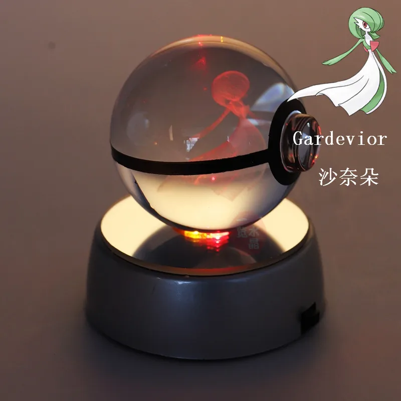 Аниме Pokemon Figure Modle Toys Pokeball Gardevior гравировка хрустальный шар игрушка со