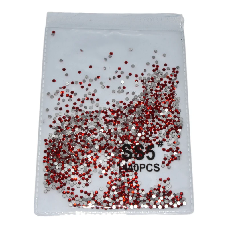 Разноцветные стразы красного цвета для ногтей 3D украшения с плоской задней