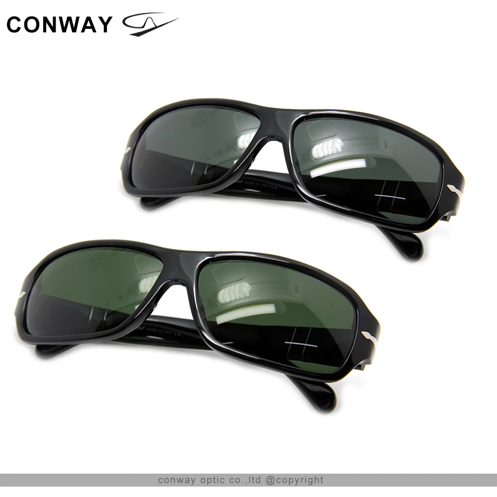 Мужские Винтажные Солнцезащитные очки Conway прямоугольные черные для вождения с