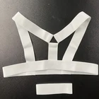 Сексуальные мужские ремня через одно плечо гей; Украшение в виде металлического кольца ремни эластичный нагрудный Мужской Мышцы ремня через одно плечо нарядное клуб Детский костюм для вечеринок