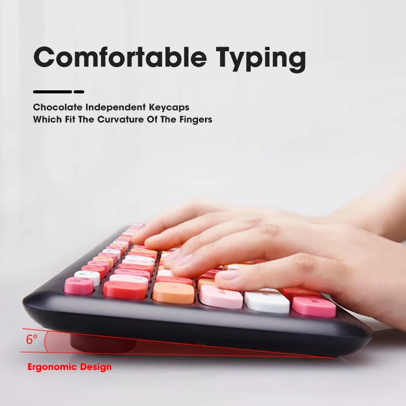 Беспроводная Бесшумная клавиатура и мышь 2 4 ГГц беспроводное соединение с