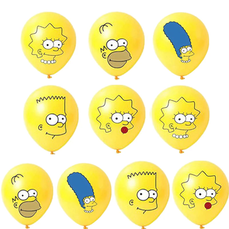 10 шт./лот Simpsoned латексные воздушные шары 12 дюймов забавный желтый знаменитый