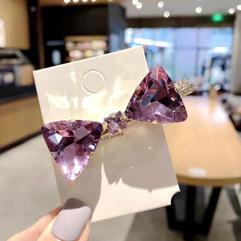 1 шт. полный дрель заколки для волос девочек с украшением в виде кристаллов