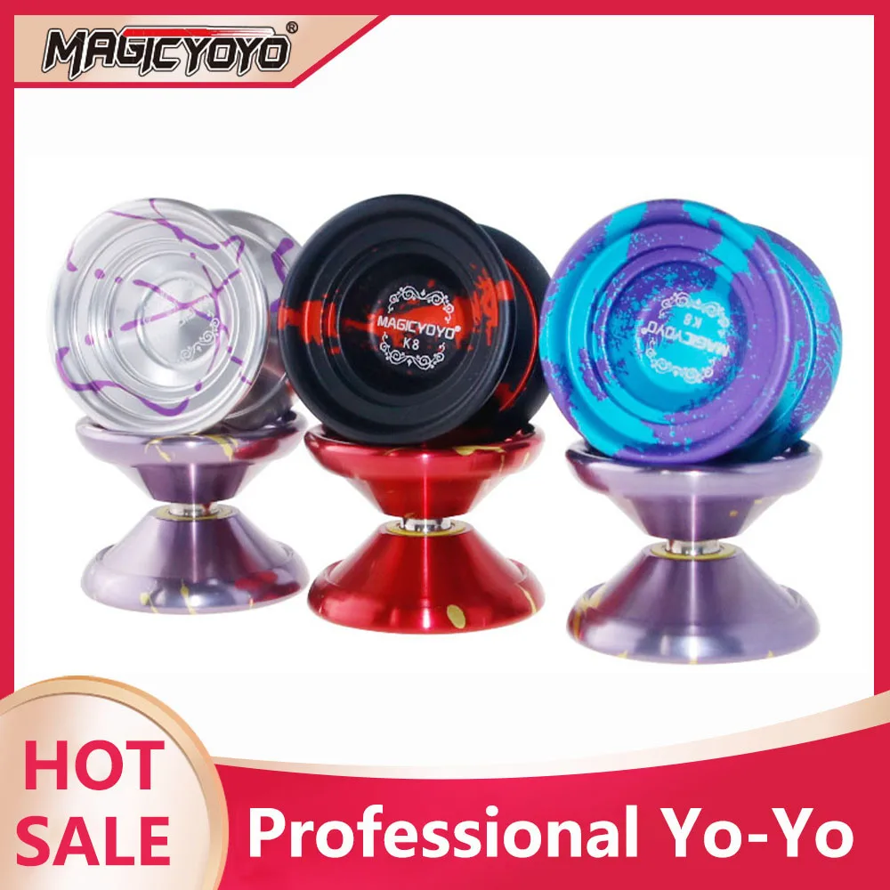 

Top Professional Magic Exquisite Color K8 Ghost-Hand Metal Yo-Yo For Tricks Large Diameter Easy Operate Fancy Yoyo Kids Toy Gift