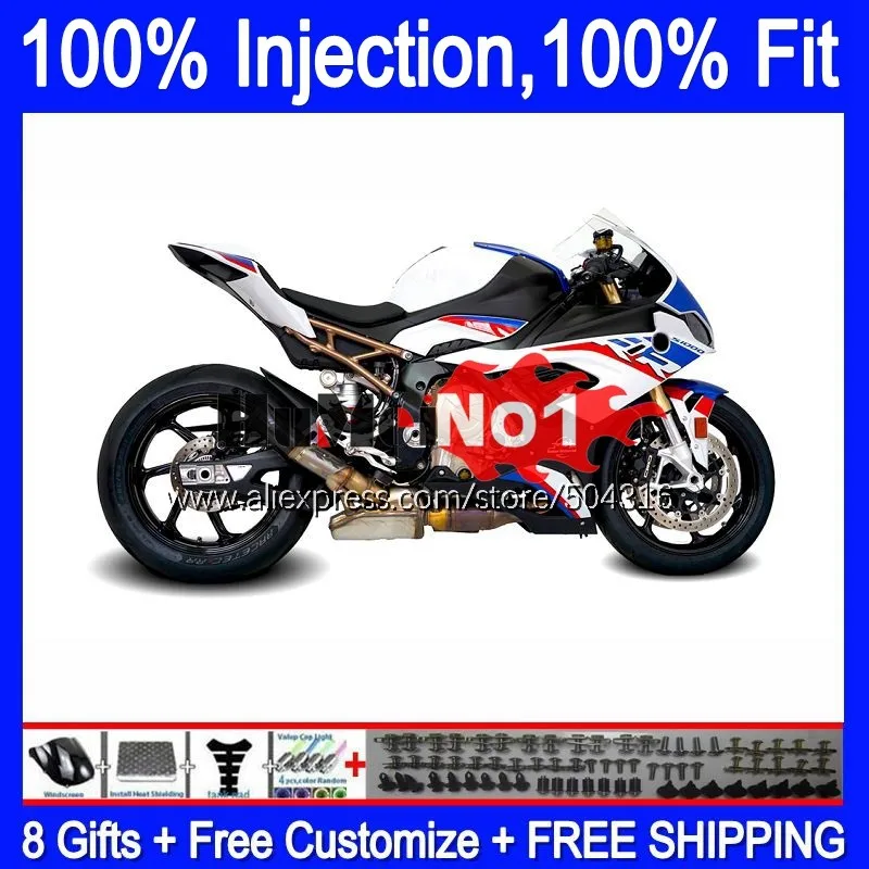 

Injection Kit For BMW S1000 RR S 1000 RR CC 2019 2020 2021 129MC.85 S 1000RR white glossy S1000-RR S1000RR 19 20 21 OEM Fairings