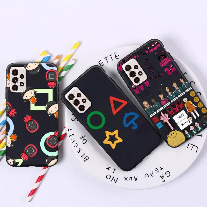 

Squid Game Phone Case For Samsung A10 32 51 52 71 72 50 12 21S S10 S20 S21 note 10 20 Plus Fe Ultra