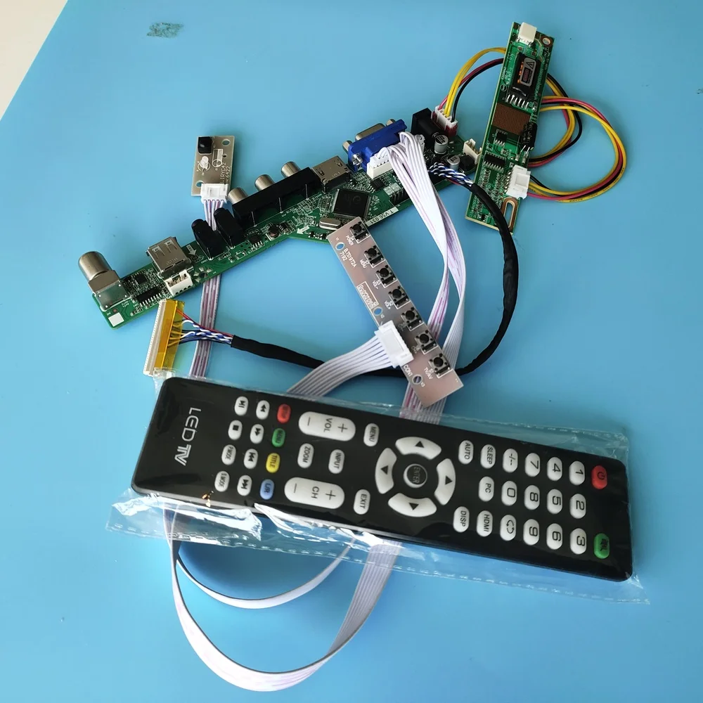 

Плата драйвера контроллера VGA AV TV для B150XG02 V2, цифровой сигнал, 1 лампа, 15 дюймов, 30-контактный USB-модуль, 1024x768