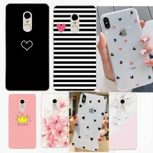 For Coque Xiaomi Redmi 4X Note 4 4X Case Cover For Xiaomi redmi 4X 4A 6A 7A 8 9A Note 8 Pro Redmi note 9s Clear Heart Flower Bag