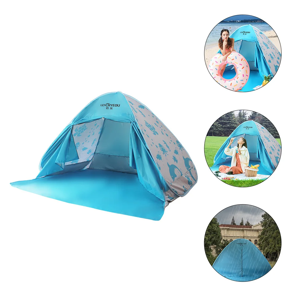 

1pc Outdoor Camping Tent Beach Tent With Storage Bag Practical Adorable Fishing Picnic Tent Travel Camp Tool