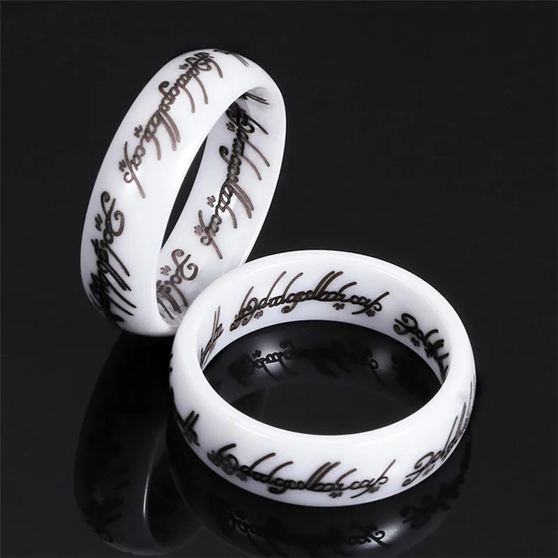 Новое поступление Классическое белое керамическое кольцо обручальное Модные