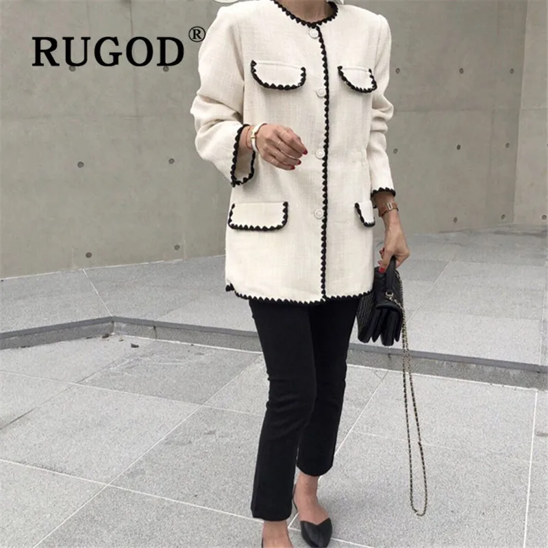 пальто женское RUGOD элегантный офисный женский шерстяной Блейзер женская