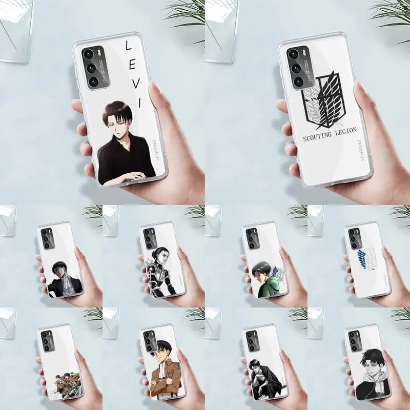 

Attack on Titan Phone Case Transparent For Huawei 8 7 6 5 4 3 2 pro SE i E Soft TPU Clear Mobile Bags Coque