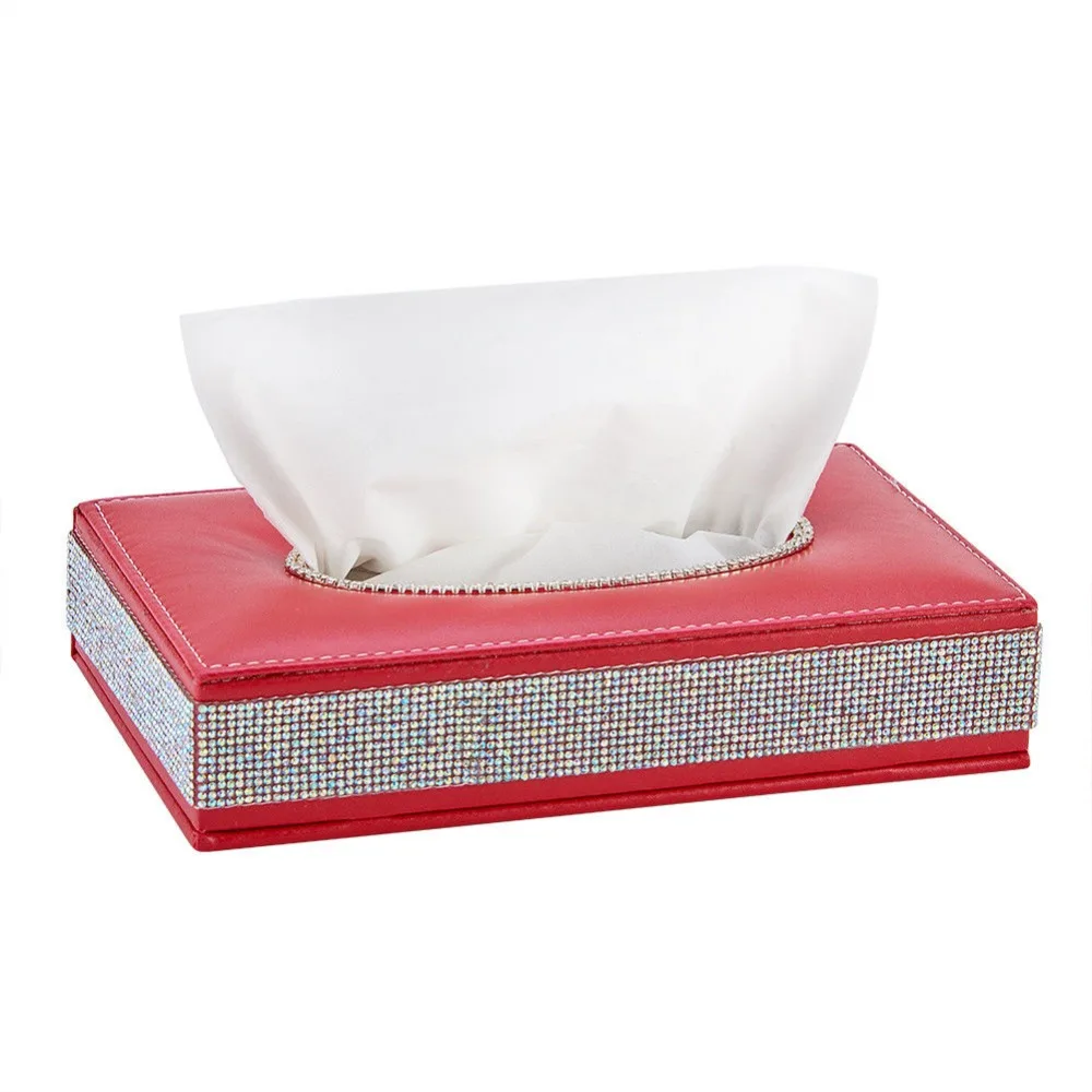 Домашний автомобильный подлокотник из искусственной кожи стразы блестящая