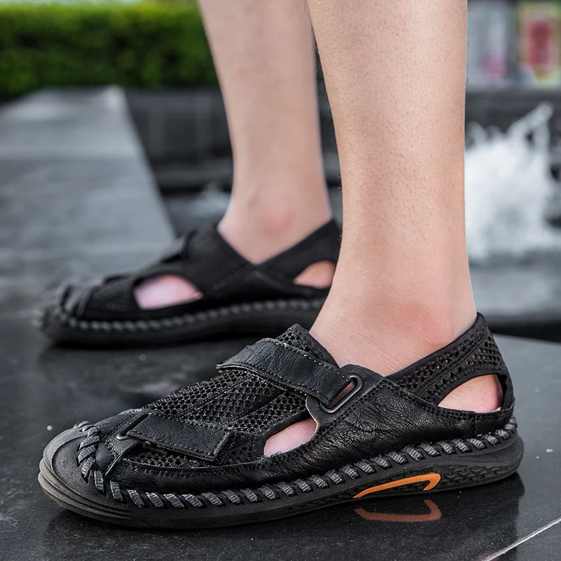 

Hot Sale Summer Men's Sandals Outdoor Lightweight Men's Beach Sandals Mesh Breathable Men's Wading Shoes Zapatillas Hombre 38-47