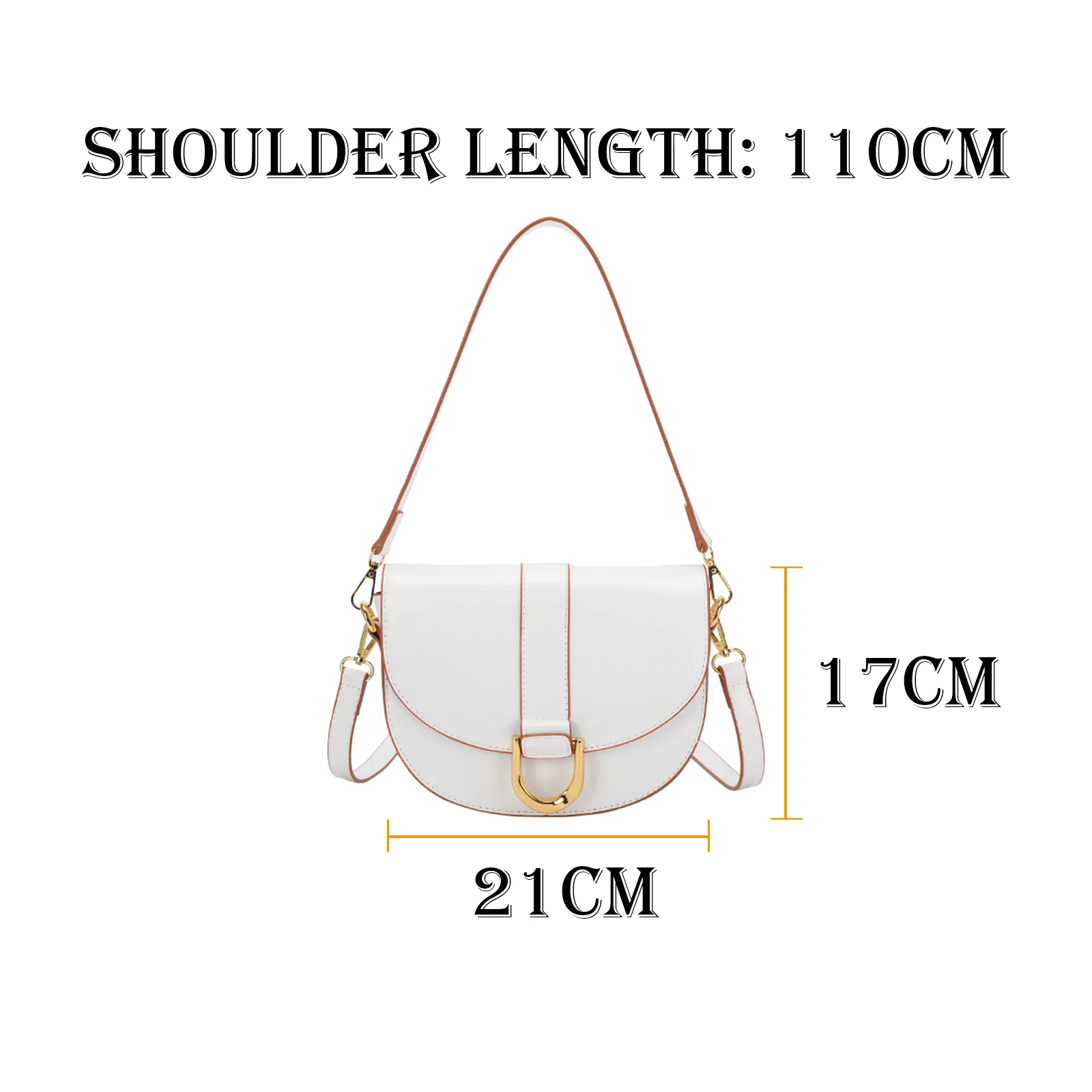 

Solid Summer Saddle Women Bag 2021 High Quality Pu Leatuer Vintage Subaxillary Female Casual Shoulder Bag WB3992