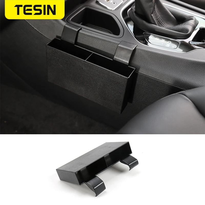 

TESIN Stowing Tidying For Jeep Cherokee 2014+ ABS Car Mobile Phone Box Storage Box Interior Accessories For Jeep Cherokee 2014+