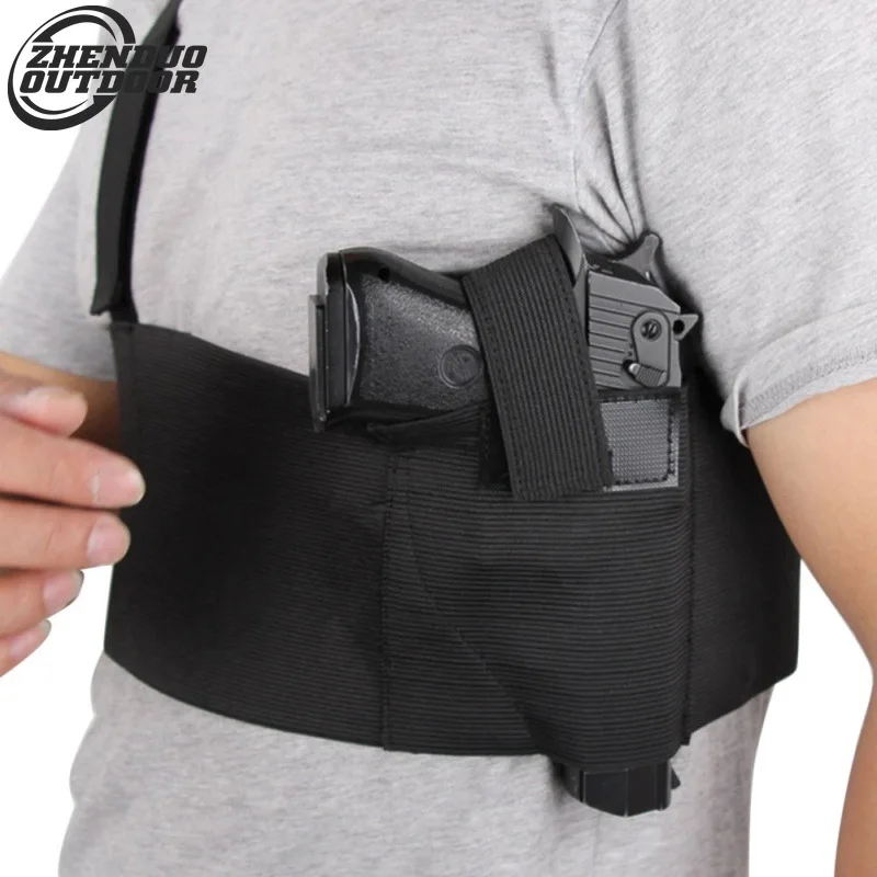 

Outdoor Multifunctional Tactics Single Shoulder Waist Holster Under Armpit Invisible Gun Holster Langer Pack Elastic Waist Seal