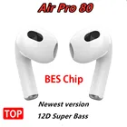 Air Pro 40 60 80 pk Air60 TWS наушники беспроводные Bluetooth 5,2 наушники светильник вой датчик с зарядным чехлом PK Air3 Air4 i90000 i12s