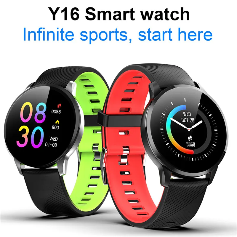 Y16 Смарт часы IP67 Водонепроницаемый модный Bluetooth для женщин фитнес трекер монитор