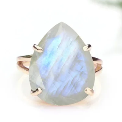 Винтажные простые Висячие формы лунный камень моделирование обручальные