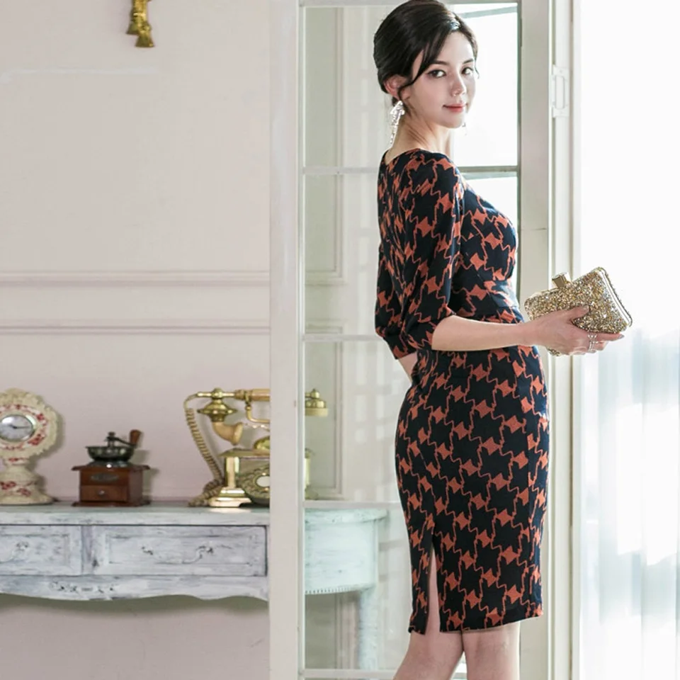 Женское элегантное офисное платье карандаш праздвечерние чное с V образным