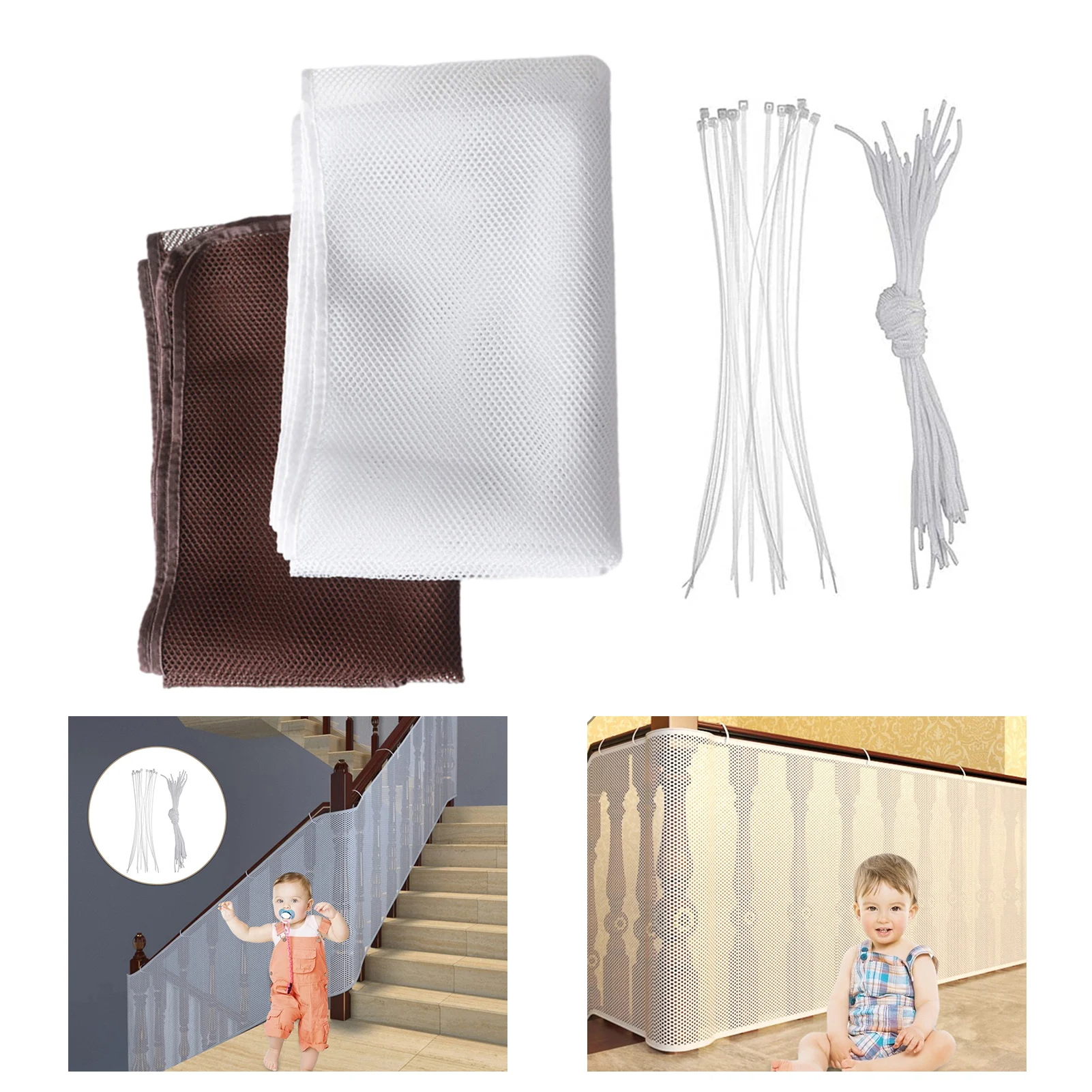 

Child Safety Net Safe Rail Balcony Stair Nets Honeycomb Holes Fence Railing Stairs Balcony Mesh Protecting For Children portable