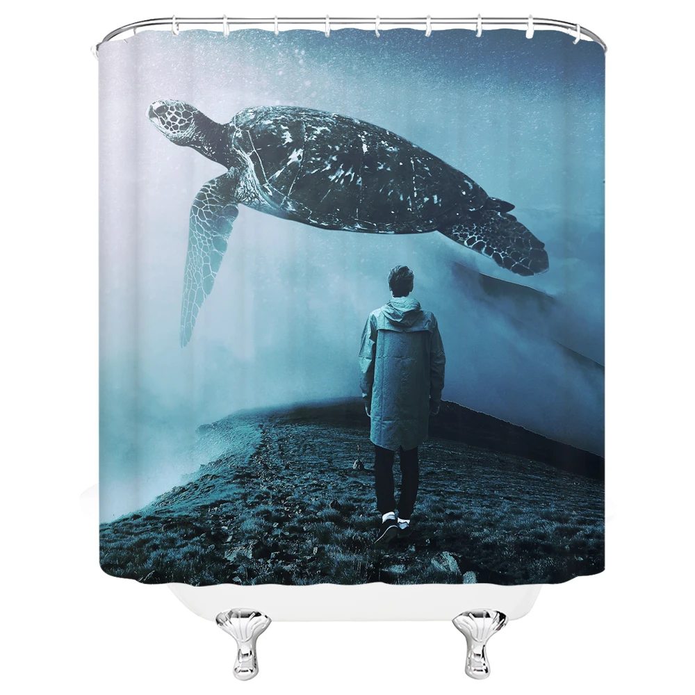 Гигантская Черепаха Водонепроницаемый и устойчивый к плесени ткань занавеска