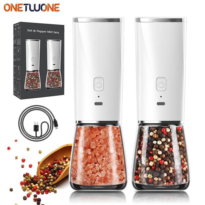 

Electric Pepper Grinder,Stainless steel Spice Pepper Mill with Strong Adjustable Ceramic Grinder Kitchen Cooking Tools